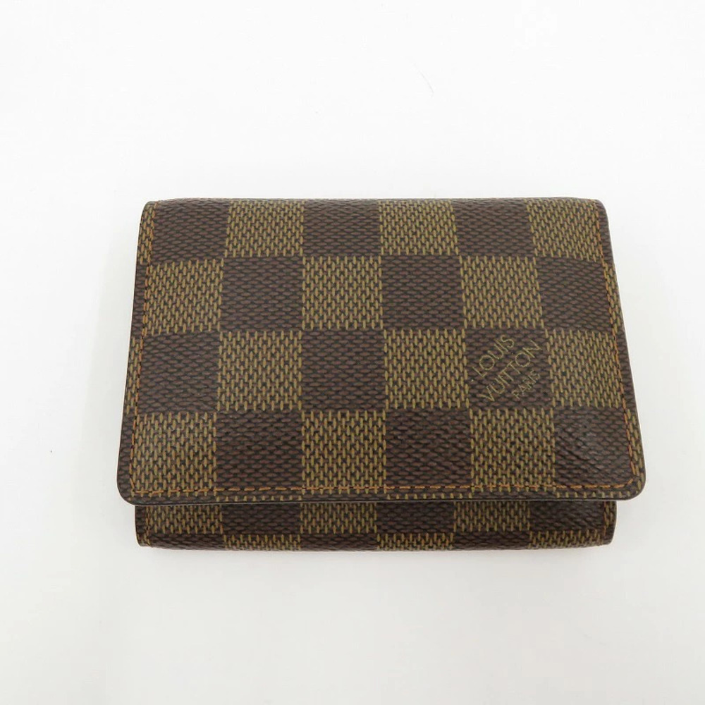 LOUIS VUITTON Envelope Carte de Visite Card Case Wallet Brown